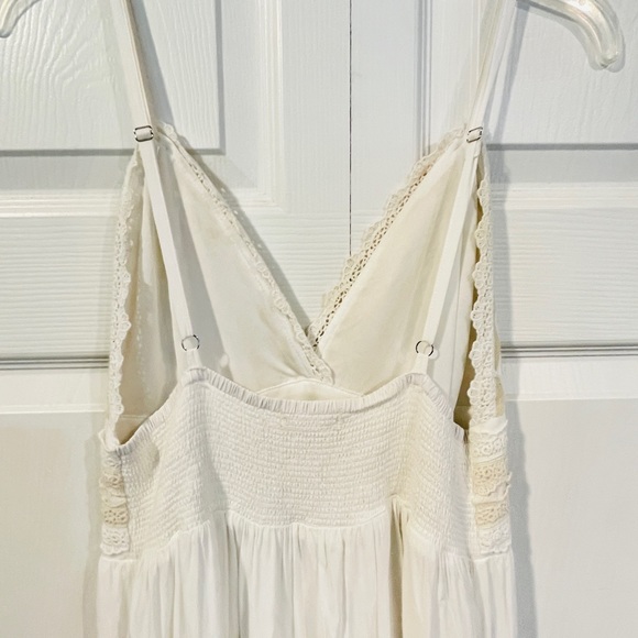 Solitaire Swim Long White and Beige Crochet Dress - Picture 6 of 11